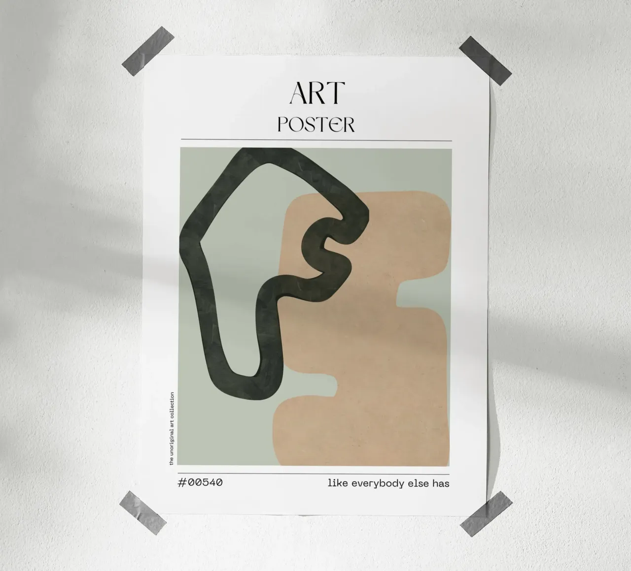 Squiggly Minimal Art – No. 00540 poster de Hightown Design