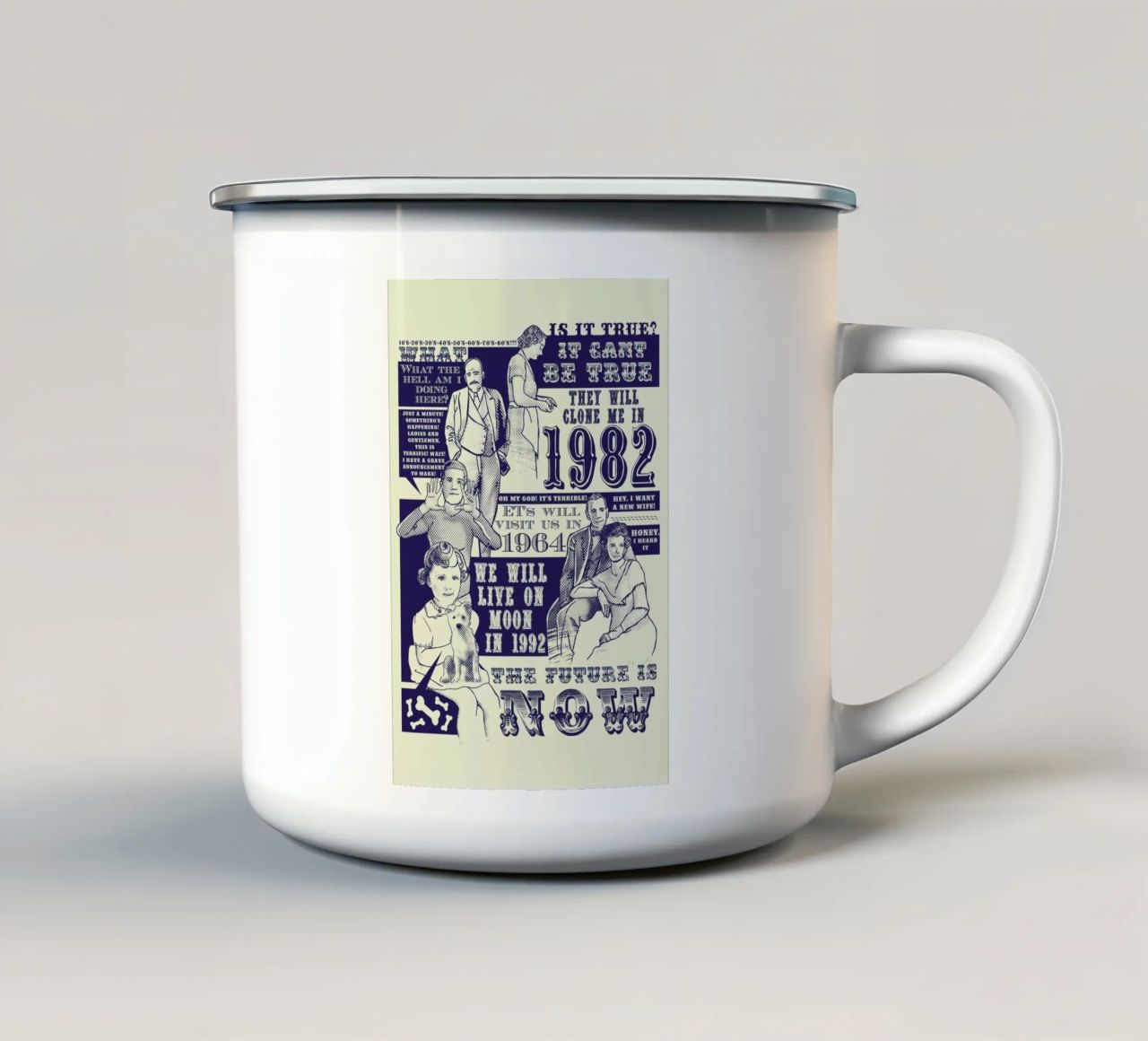 The Future is Now tazza in smalto da Tobe Fonseca