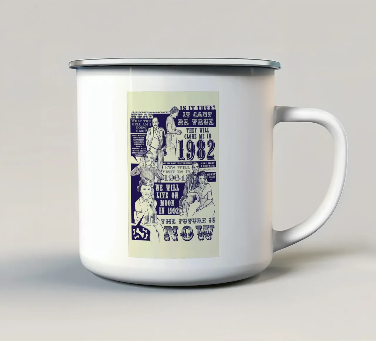 The Future is Now tazza in smalto da Tobe Fonseca