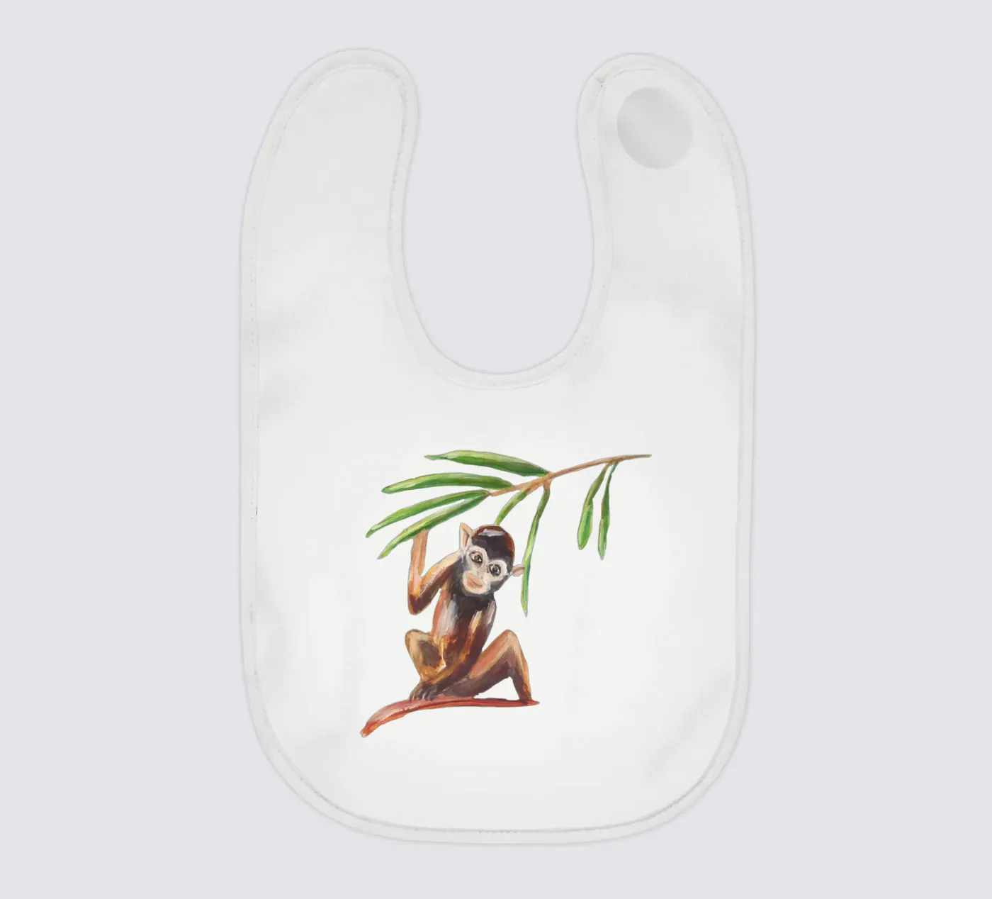Monkey baby slabbetje van Femke Zwaan