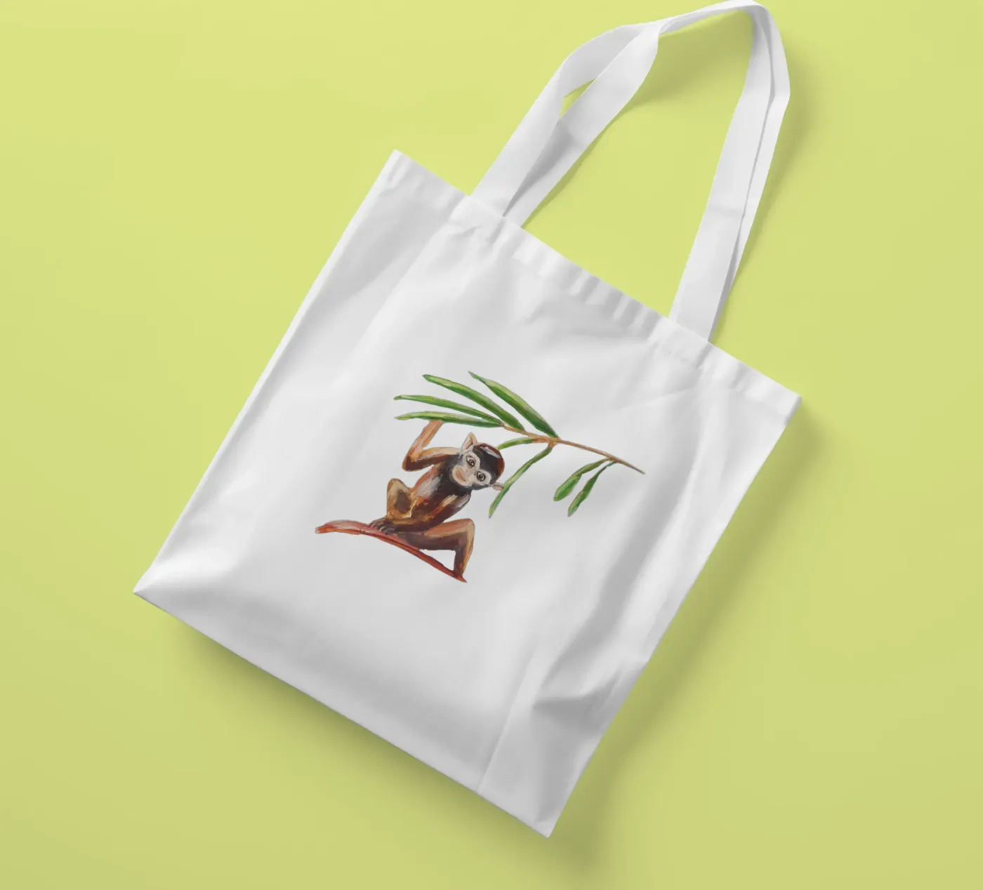 Monkey tote bag by Femke Zwaan