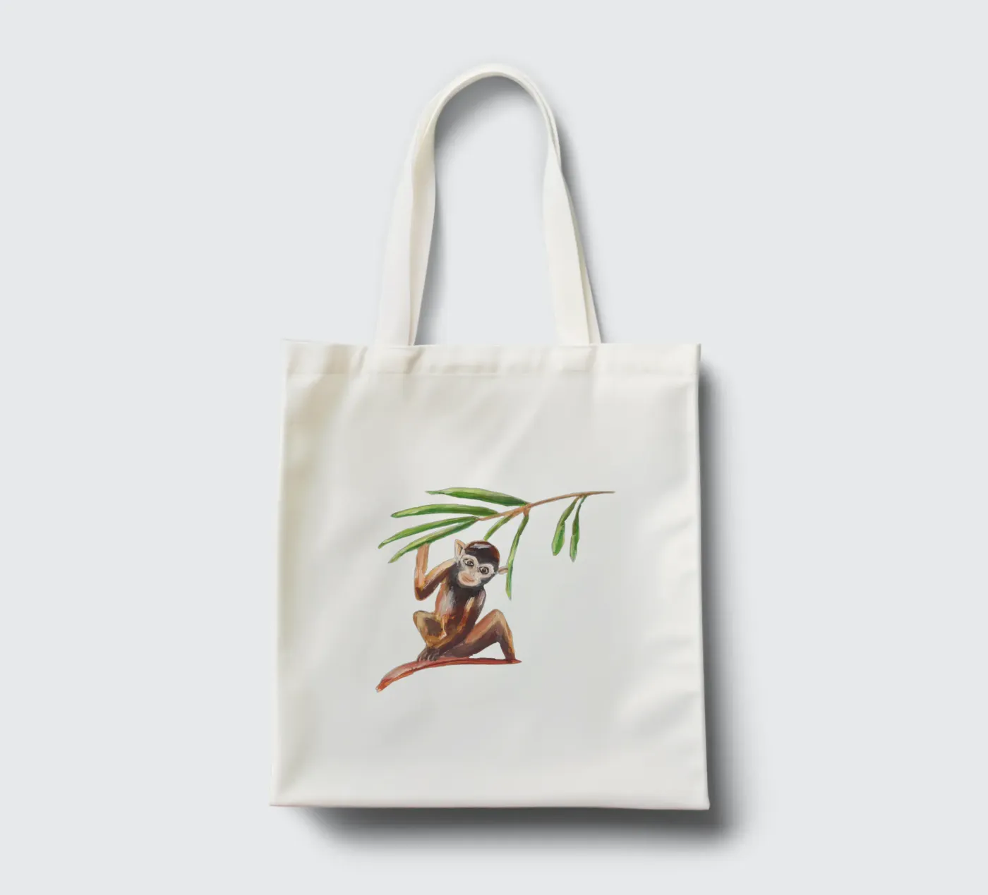 Monkey borsa in juta da Femke Zwaan