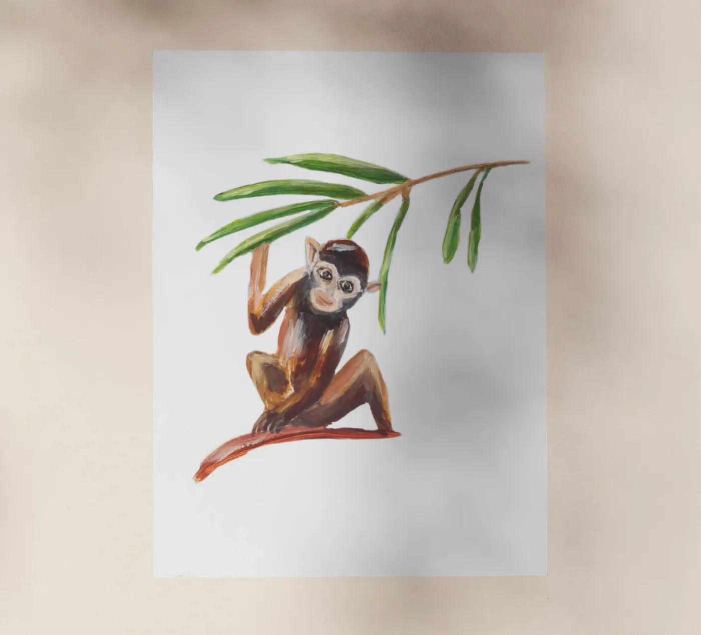 Monkey Backlit Folie von Femke Zwaan