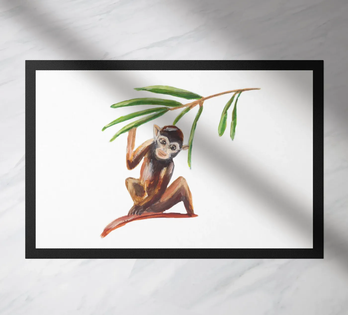 Monkey deurmat van Femke Zwaan