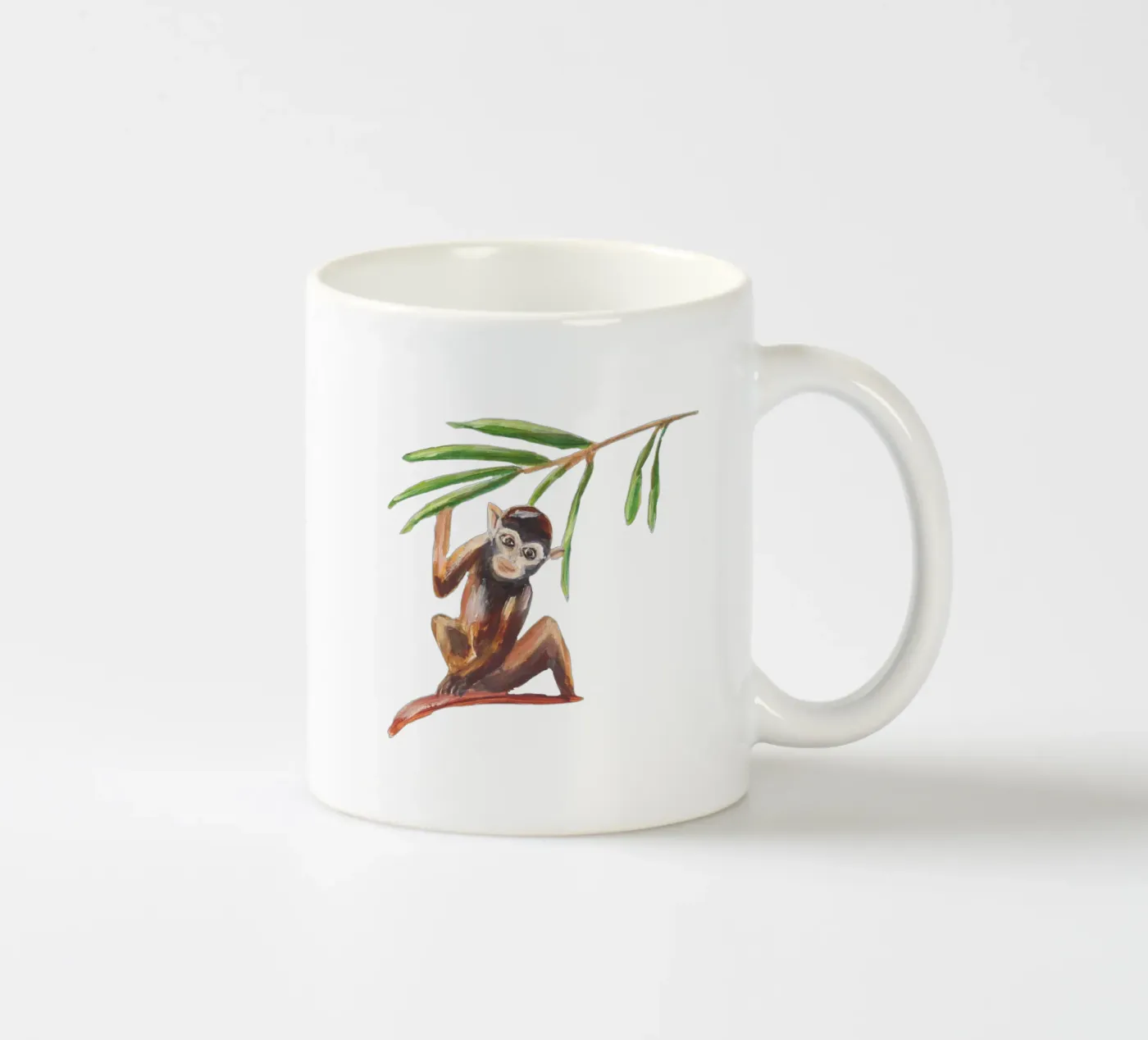Monkey ceramic mug by Femke Zwaan