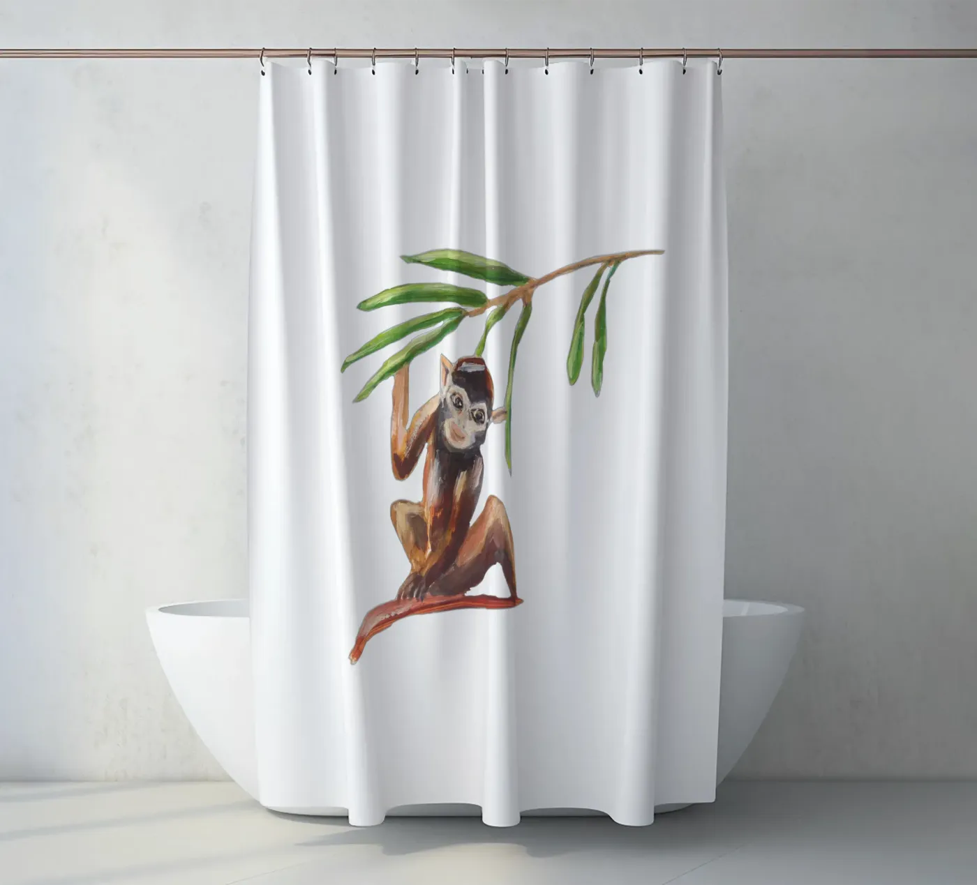 Monkey Duschvorhang von Femke Zwaan