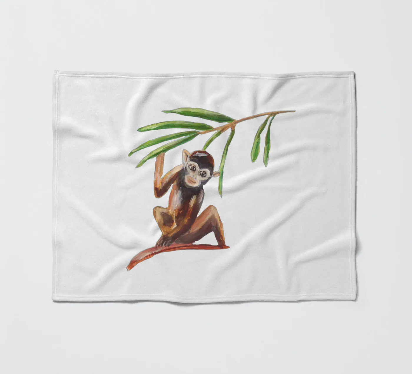 Monkey Fleecedecke von Femke Zwaan