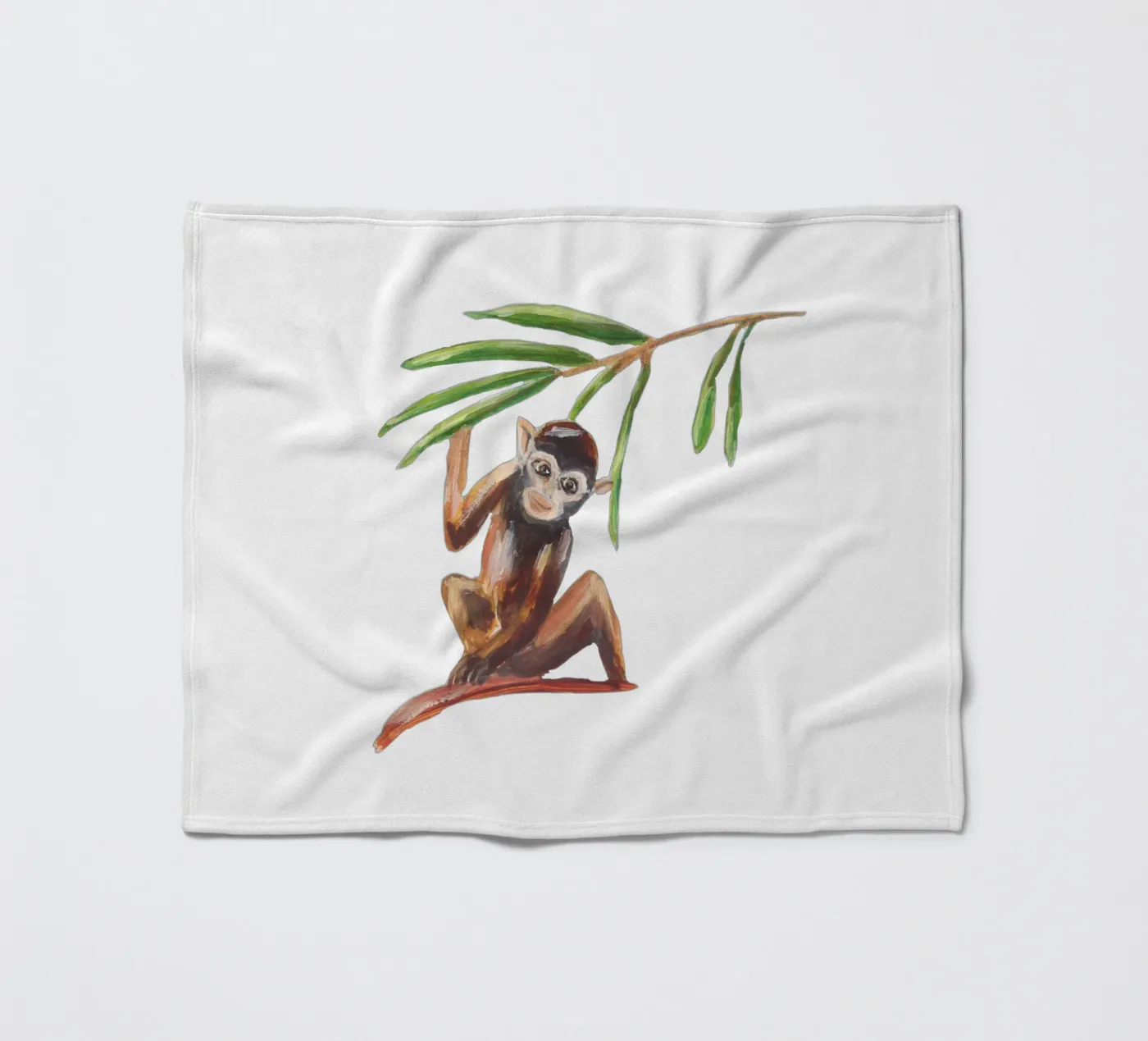 Monkey Fleecedecke von Femke Zwaan