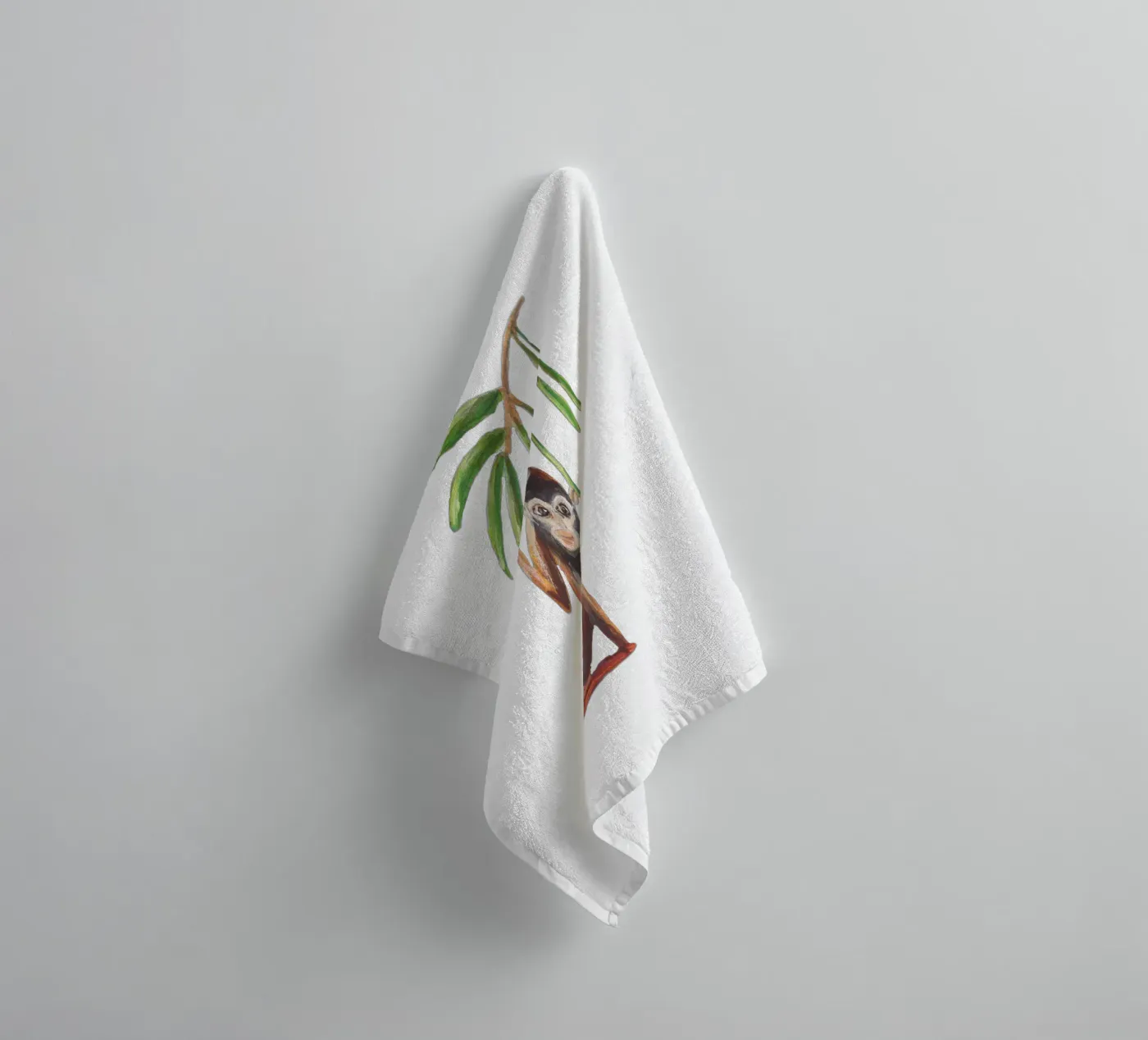 Monkey badhanddoek van Femke Zwaan