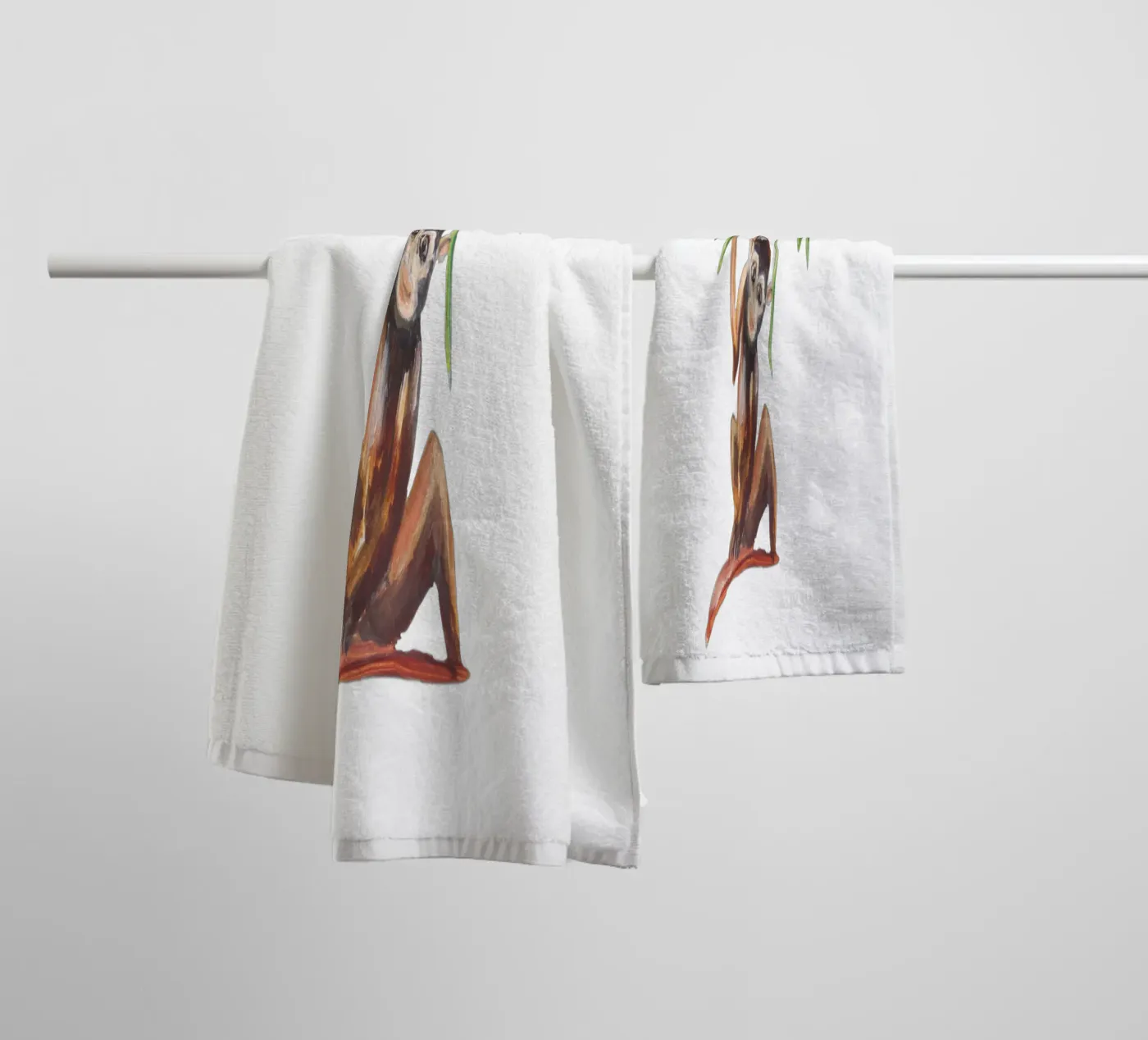 Monkey badhanddoek van Femke Zwaan