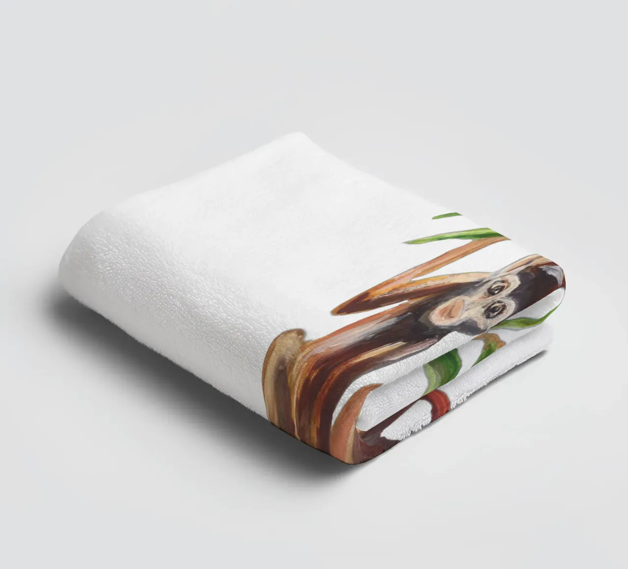 Monkey badhanddoek van Femke Zwaan