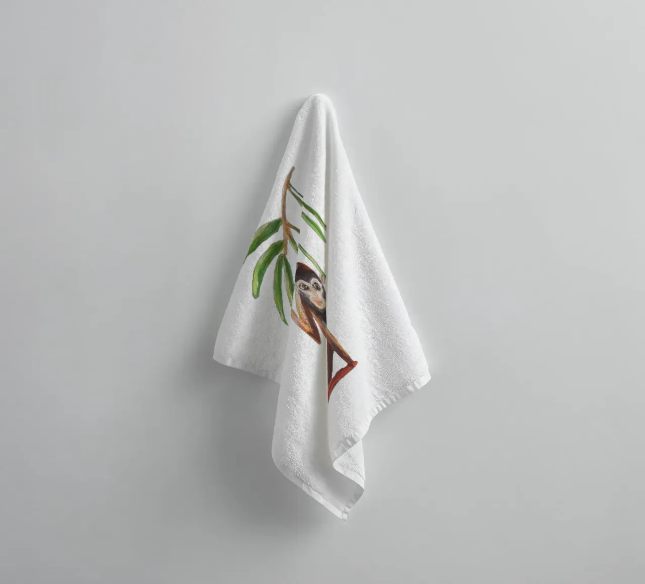 Monkey badhanddoek van Femke Zwaan