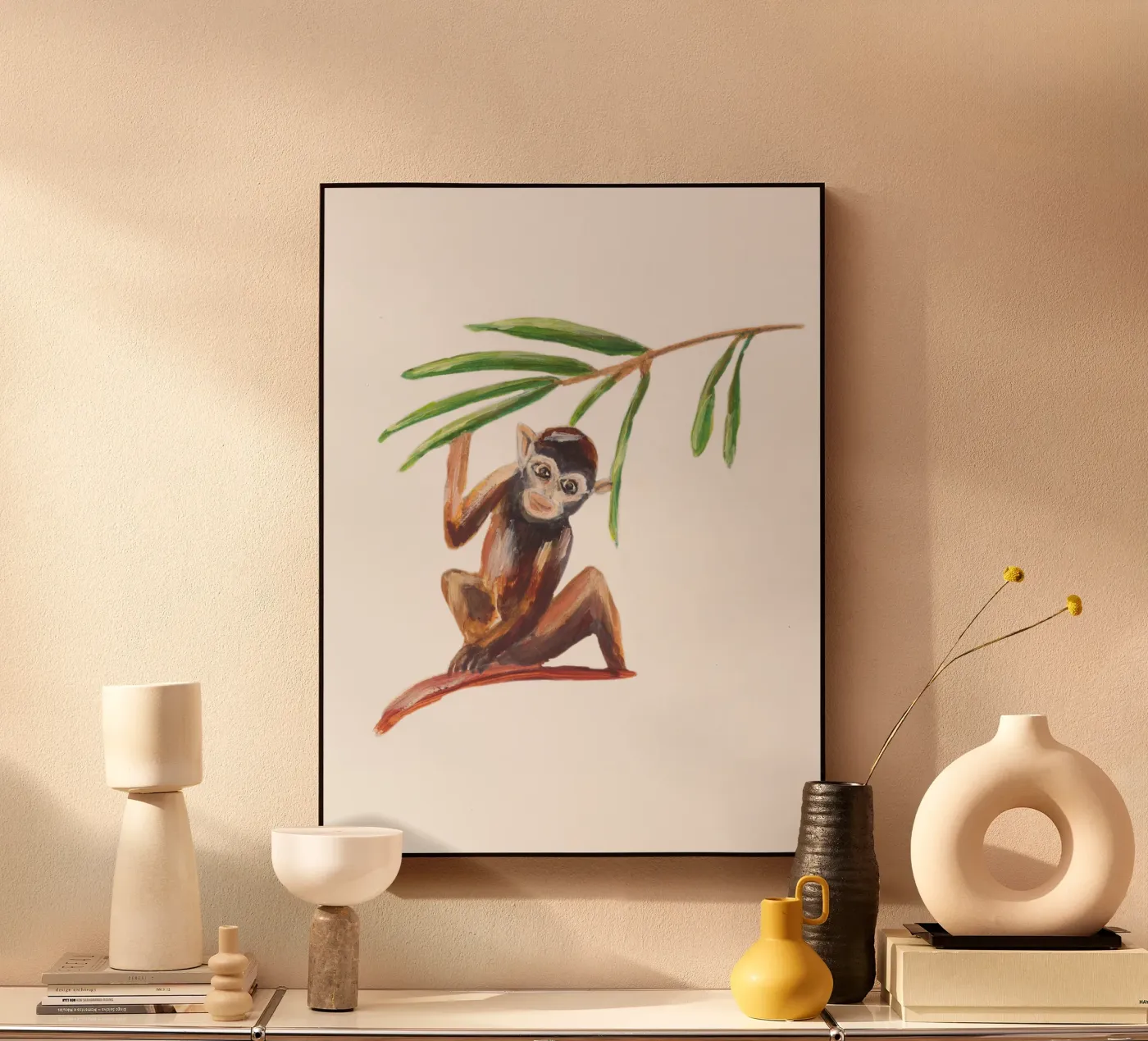 Monkey Acryl-Glas von Femke Zwaan