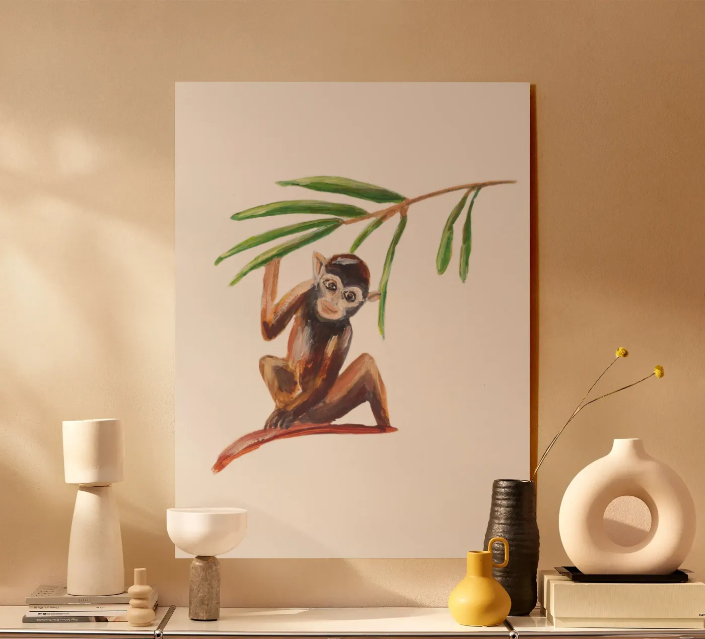 Monkey Acryl-Glas von Femke Zwaan