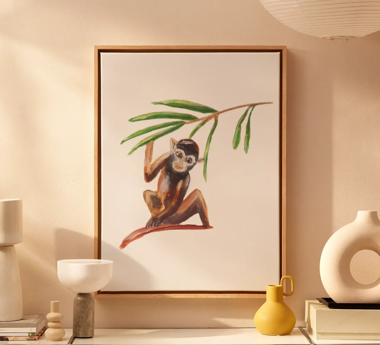 Monkey canvas by Femke Zwaan
