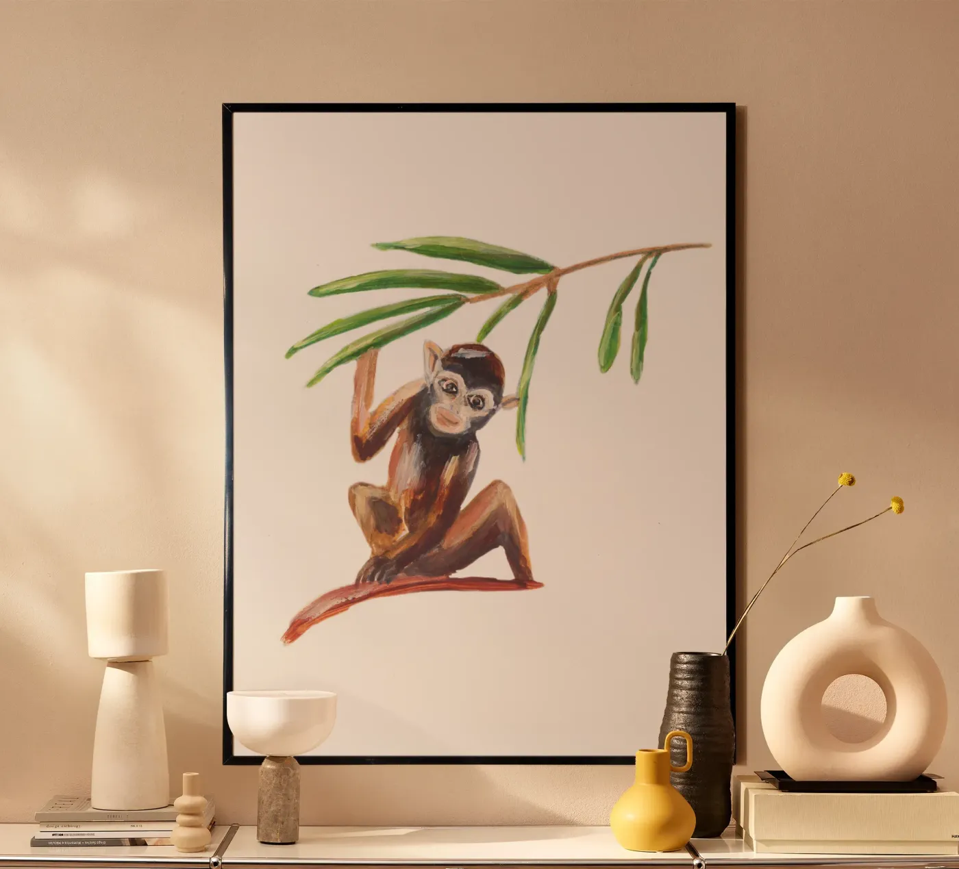 Monkey Poster von Femke Zwaan