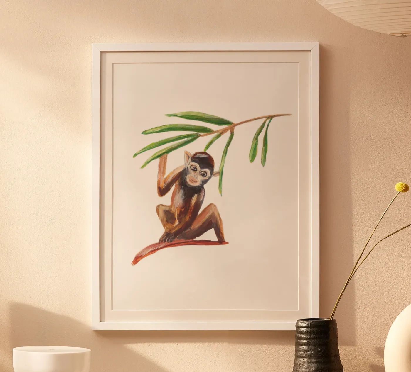 Monkey Poster von Femke Zwaan