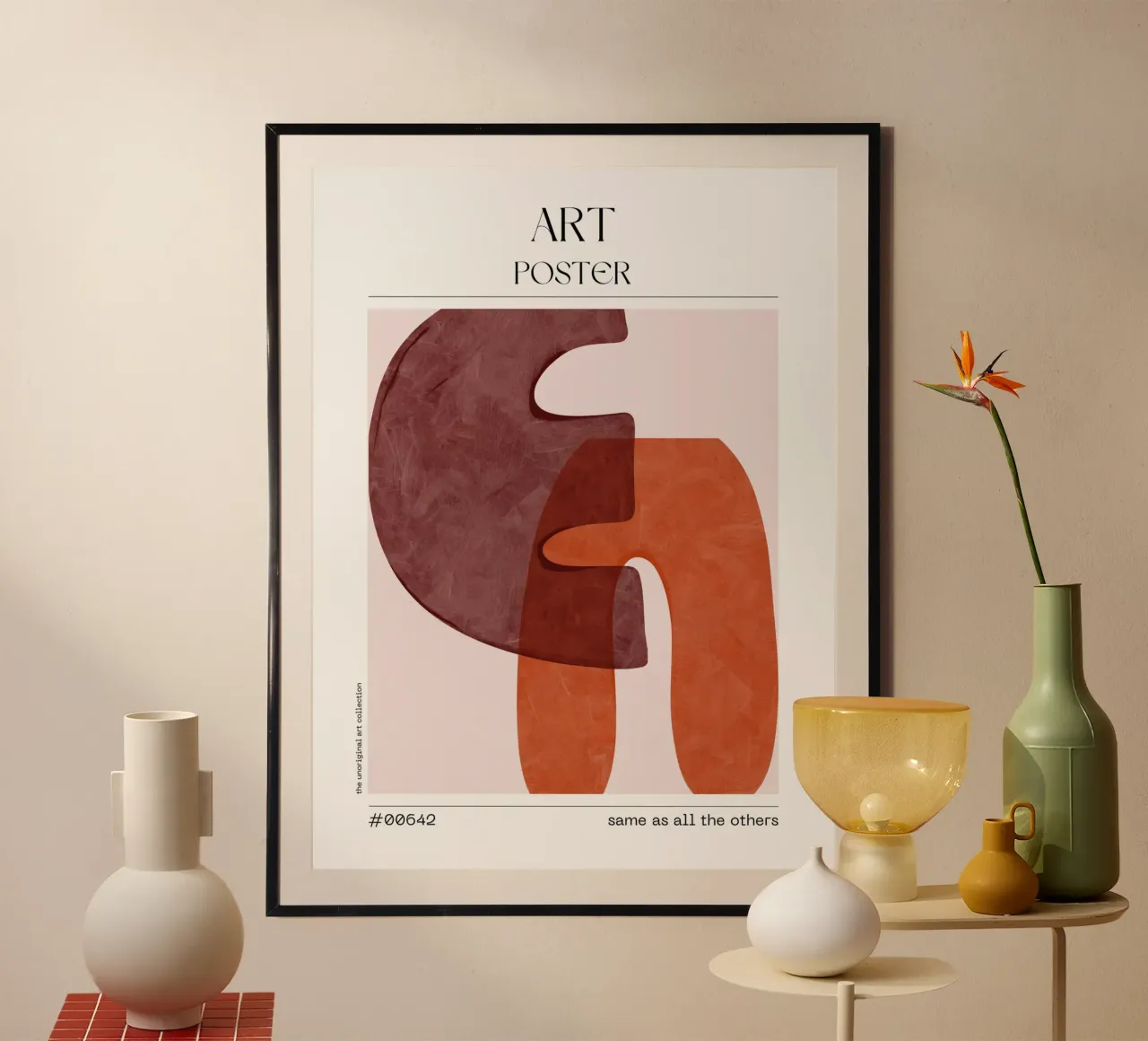Terracotta Modern Art – No. 00642 poster con telaio in alluminio da Hightown Design