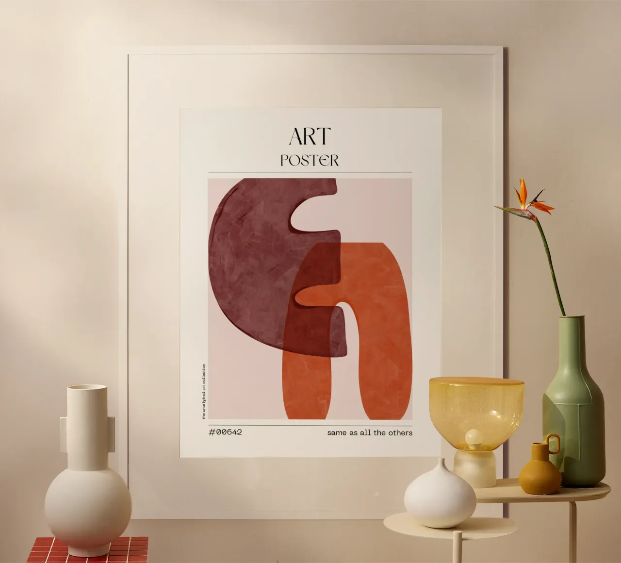 Terracotta Modern Art – No. 00642 poster con telaio in alluminio da Hightown Design