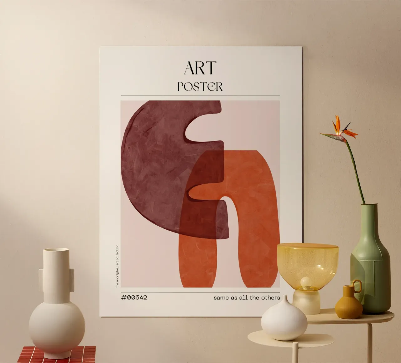 Terracotta Modern Art – No. 00642 poster con telaio in alluminio da Hightown Design