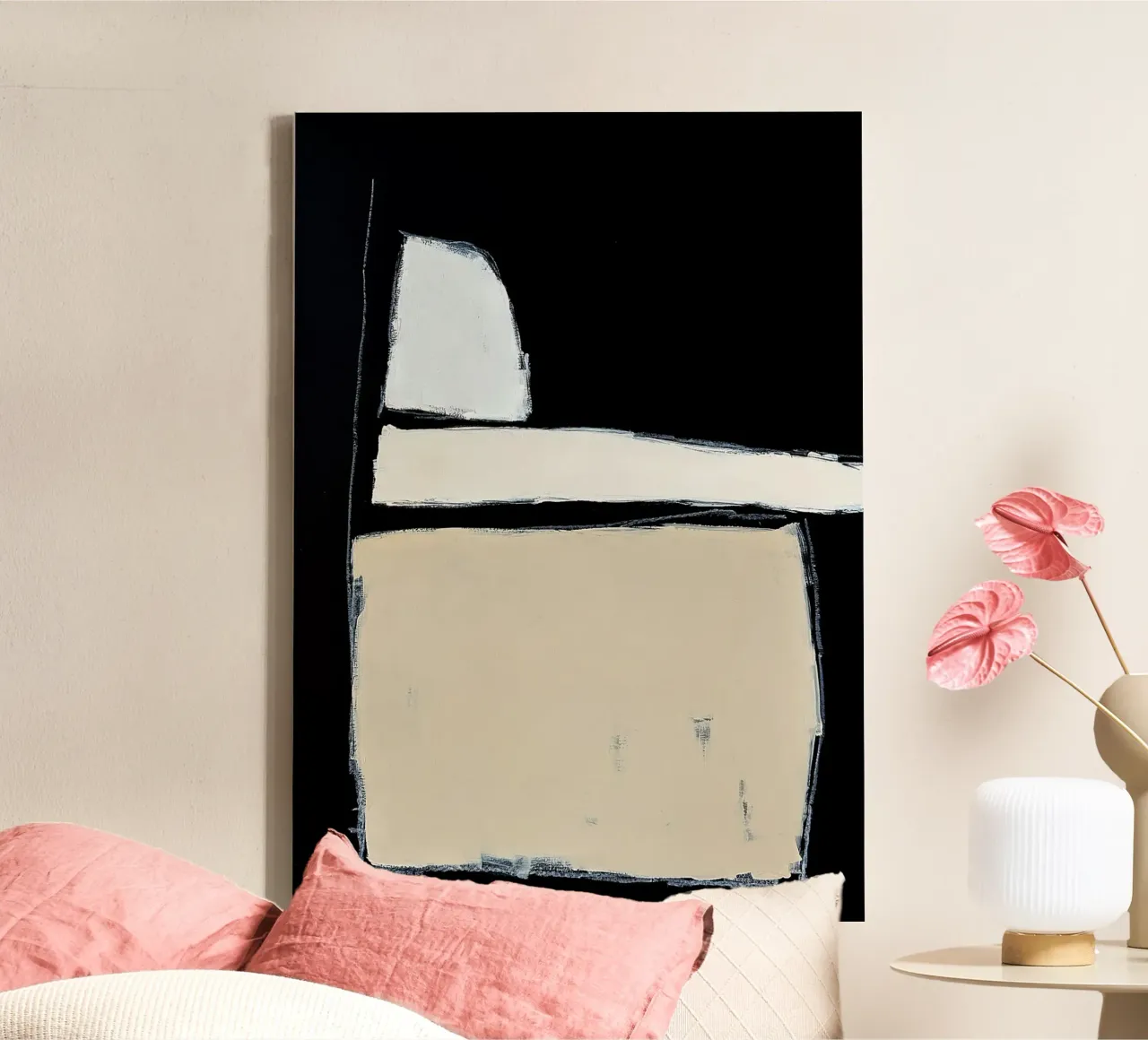 abstract modern NOIR no2 canvas by Andrea Reichhart Art