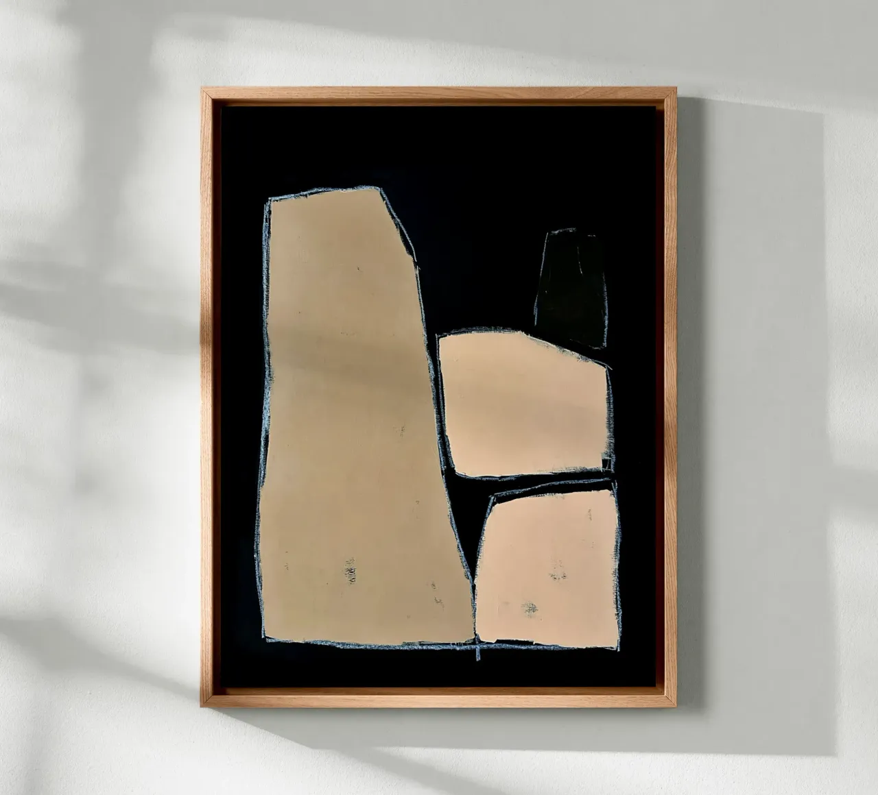 abstract modern NOIR no3 tela con Cornice a cassetta da Andrea Reichhart Art