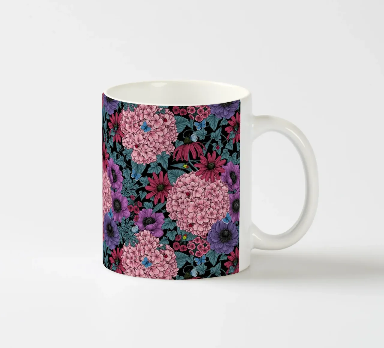 Audaci fiori da giardino tazza in ceramica da Painted Nature
