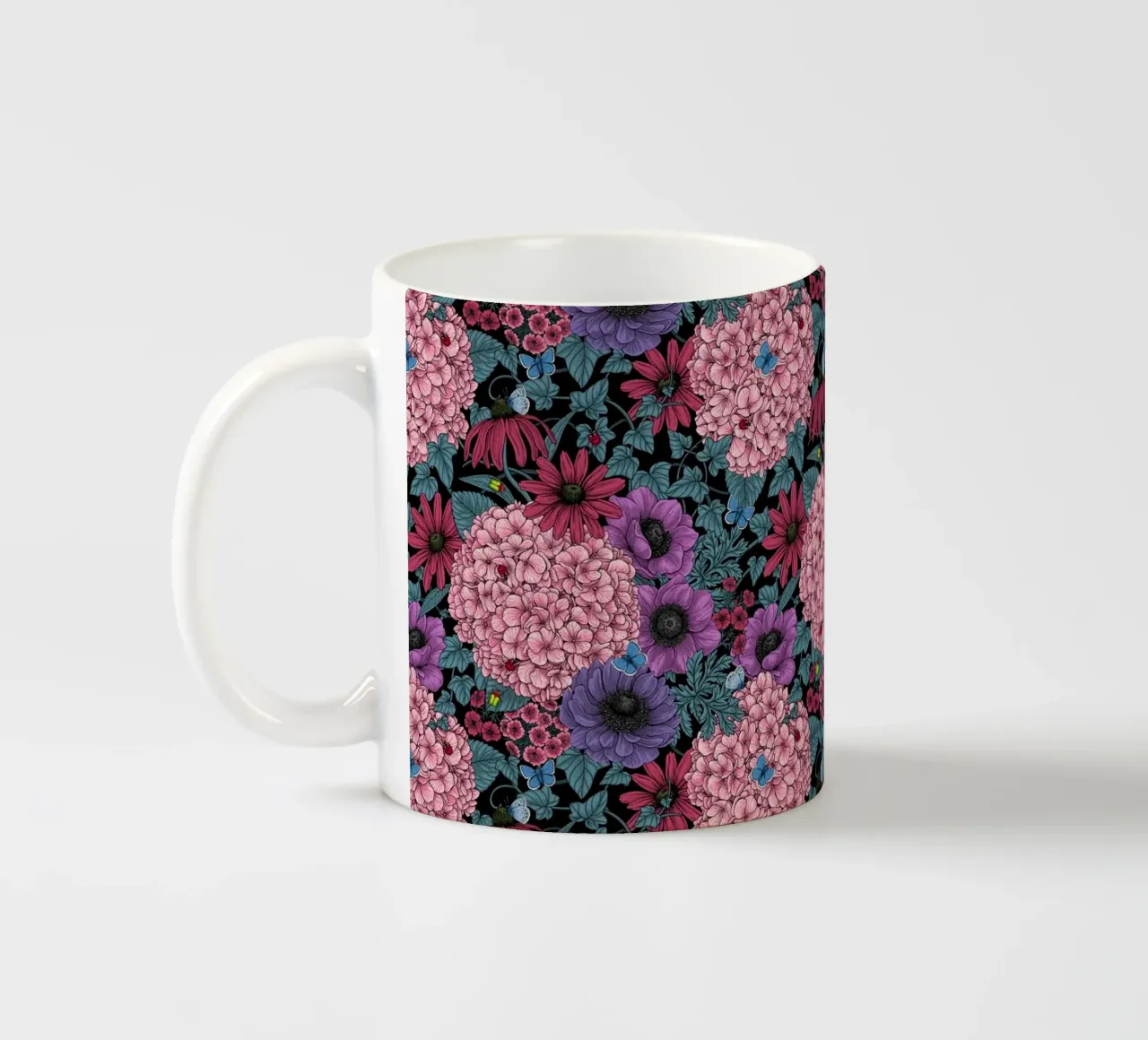 Audaci fiori da giardino tazza in ceramica da Painted Nature