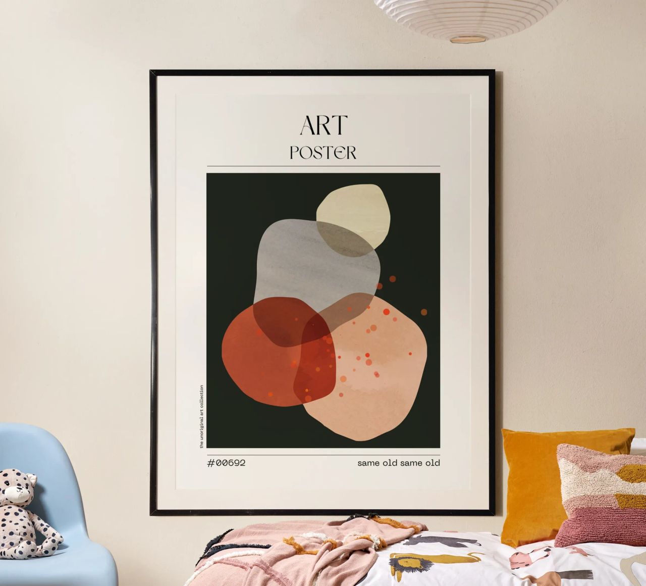 Orange Overlay Abstract Poster – No. 00692 Poster von Hightown Design