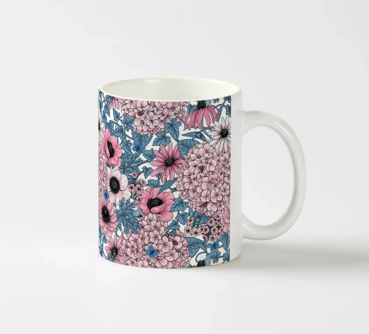 Audaci fiori da giardino tazza in ceramica da Painted Nature