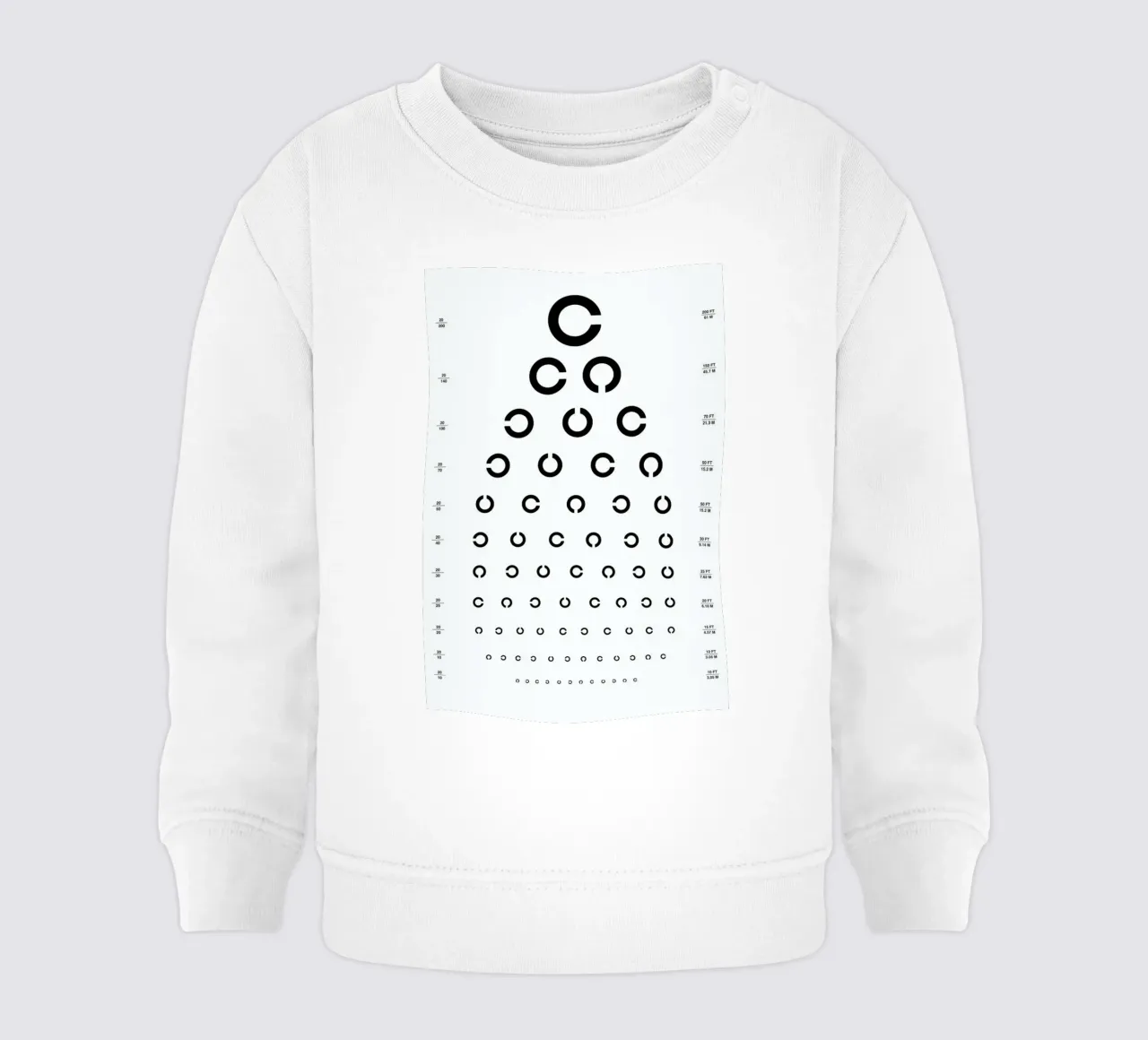 Eye Chart Japanese Design felpa neonato da daylight design studio