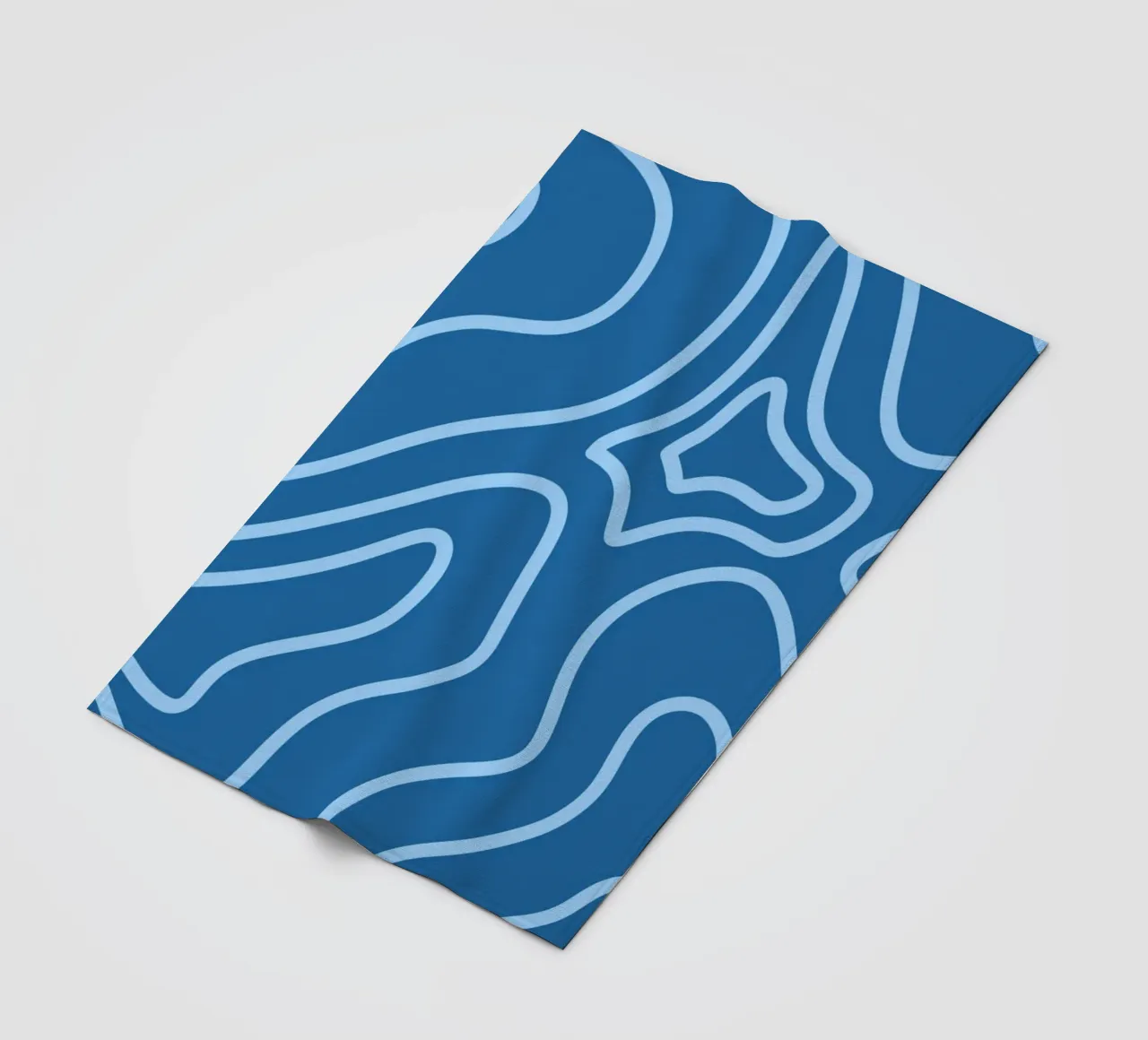 Linee minimaliste blu coperta in pile da MODERN NUANCE
