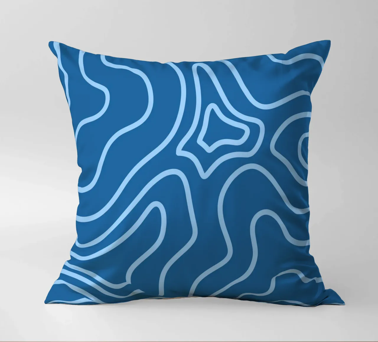 Linee minimaliste blu cuscino da MODERN NUANCE