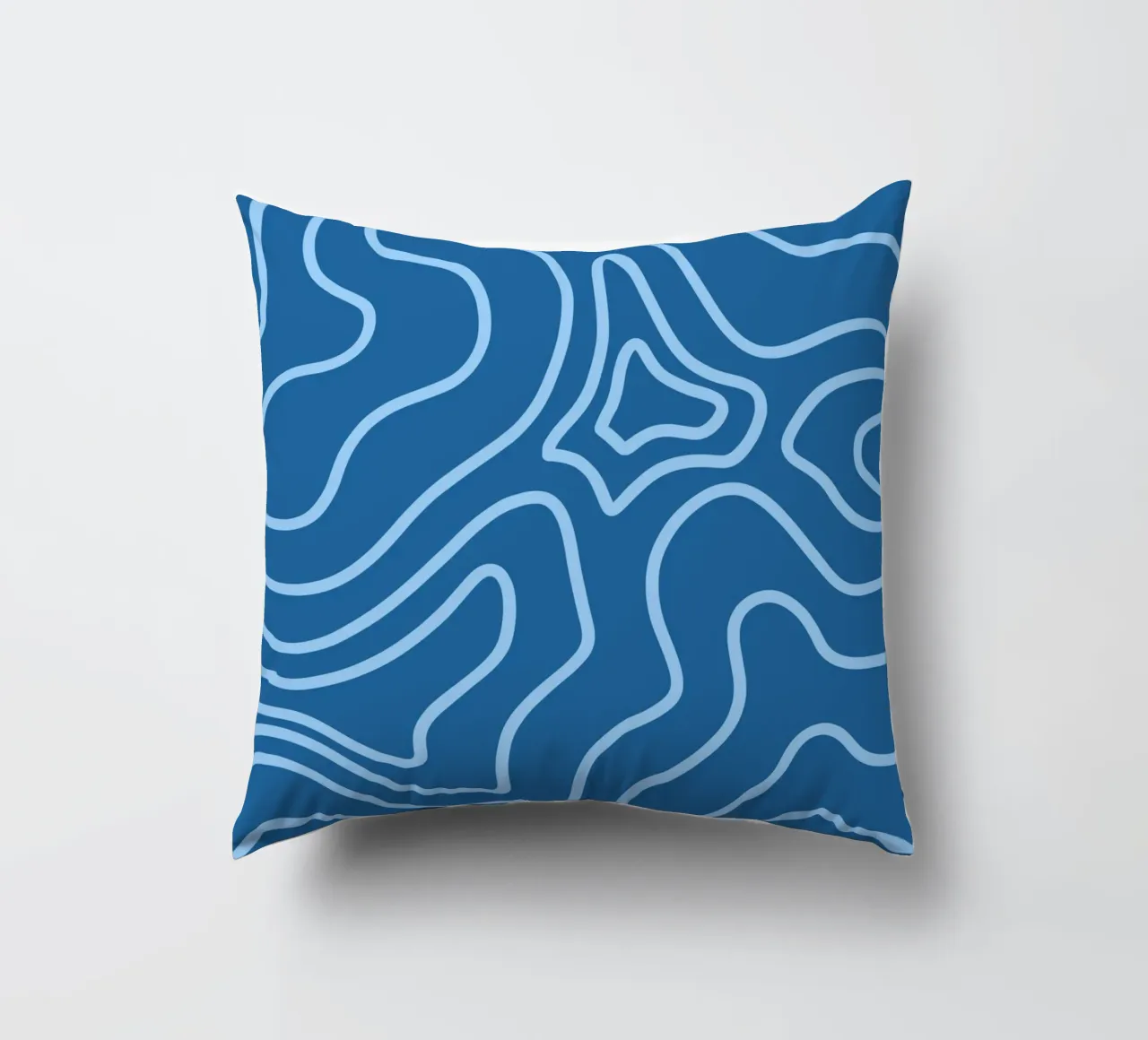 Linee minimaliste blu cuscino da MODERN NUANCE