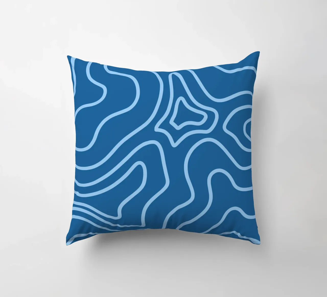 Linee minimaliste blu cuscino da MODERN NUANCE