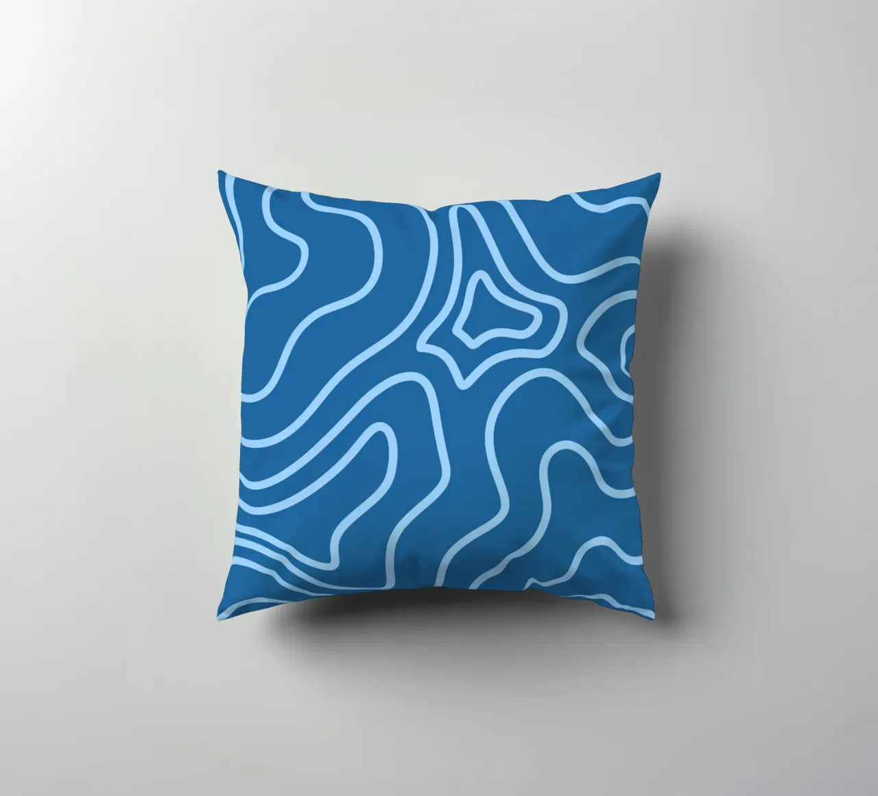 Linee minimaliste blu cuscino da MODERN NUANCE