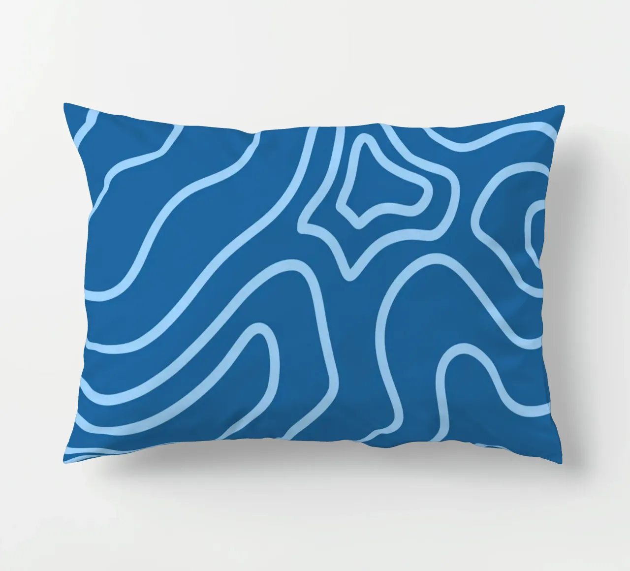 Linee minimaliste blu cuscino da MODERN NUANCE