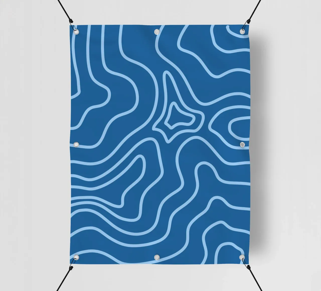 Linee minimaliste blu telo in pvc da MODERN NUANCE