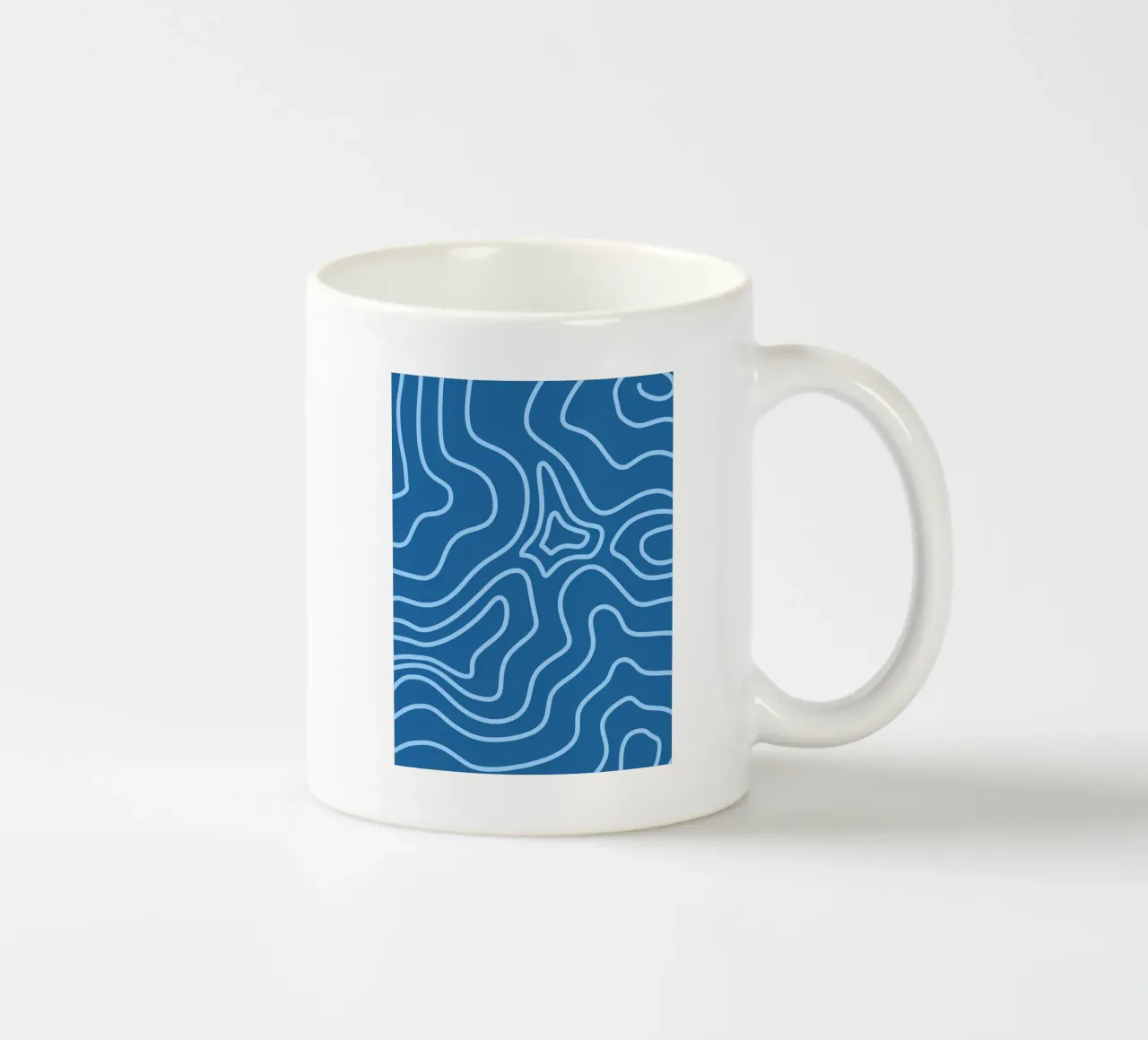 Linee minimaliste blu tazza in ceramica da MODERN NUANCE