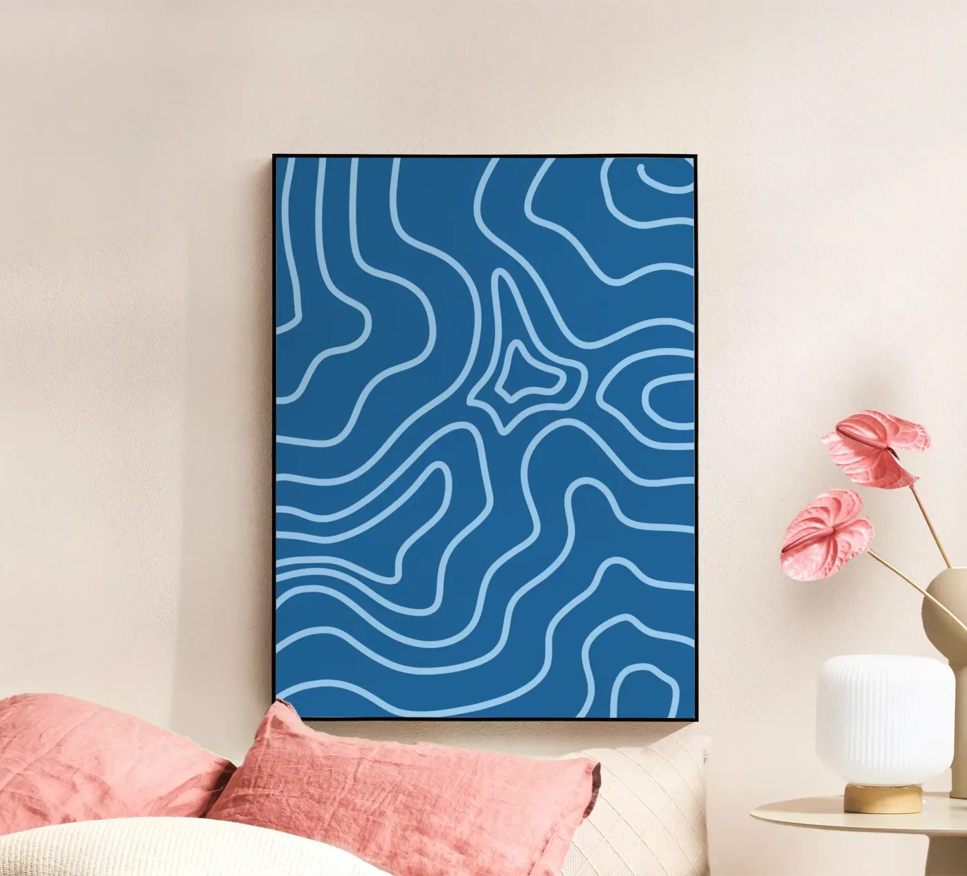 Linee minimaliste blu plexiglass da MODERN NUANCE