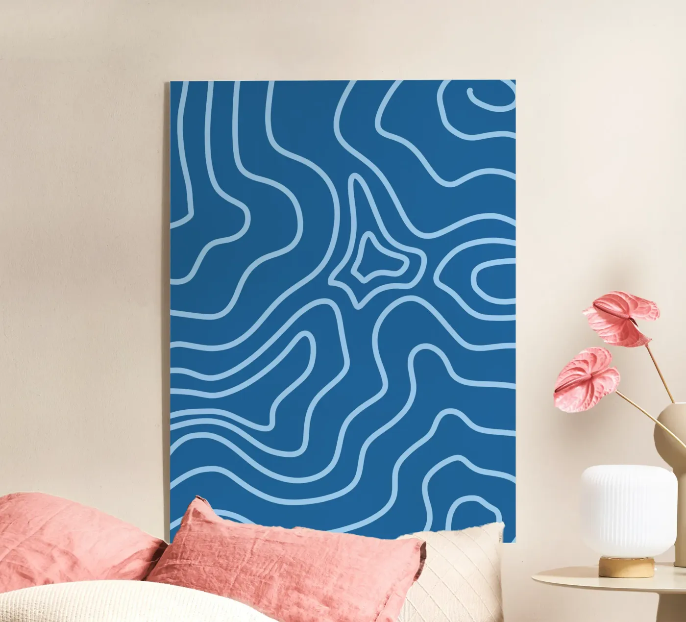 Linee minimaliste blu plexiglass da MODERN NUANCE