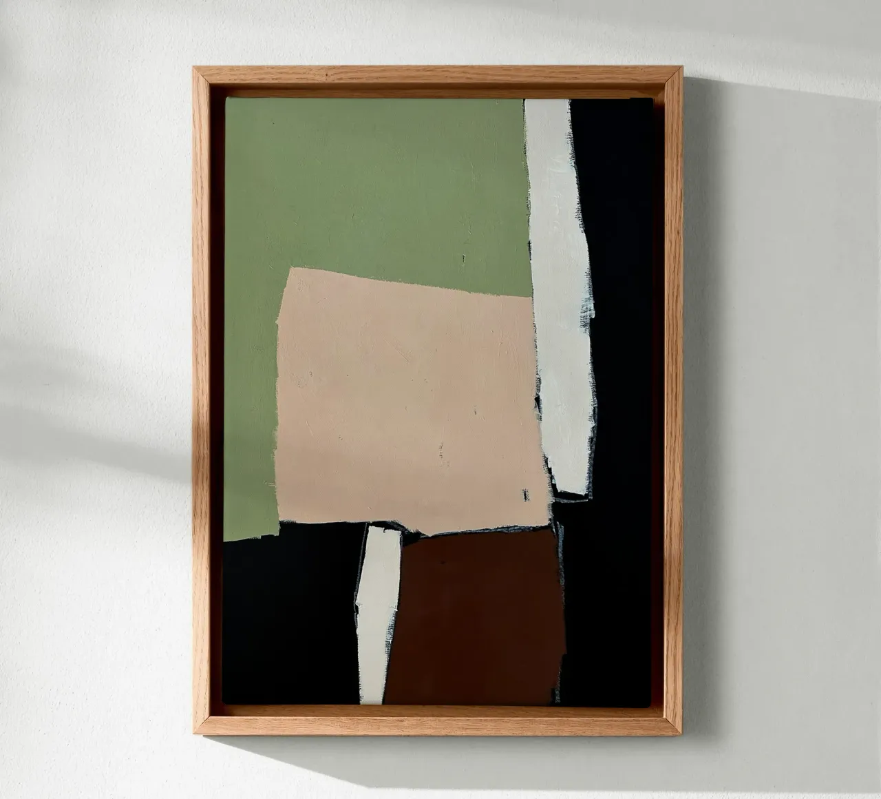 abstract modern NOIR no6 canvas met Baklijst van Andrea Reichhart Art