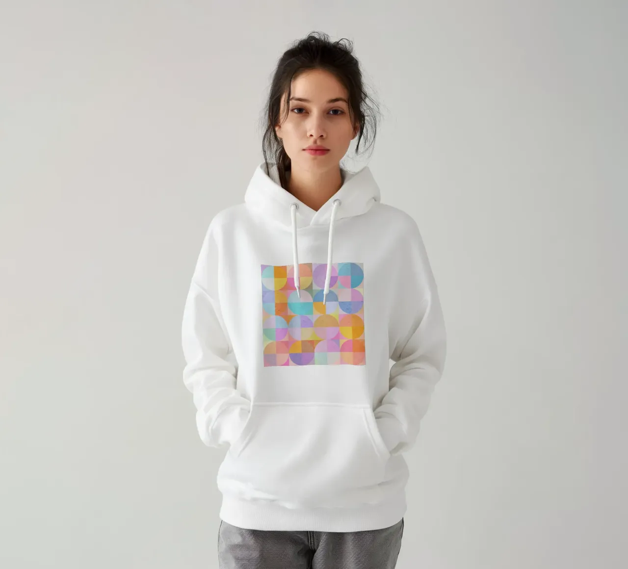 Abstract Circles hoodie by lovely lines