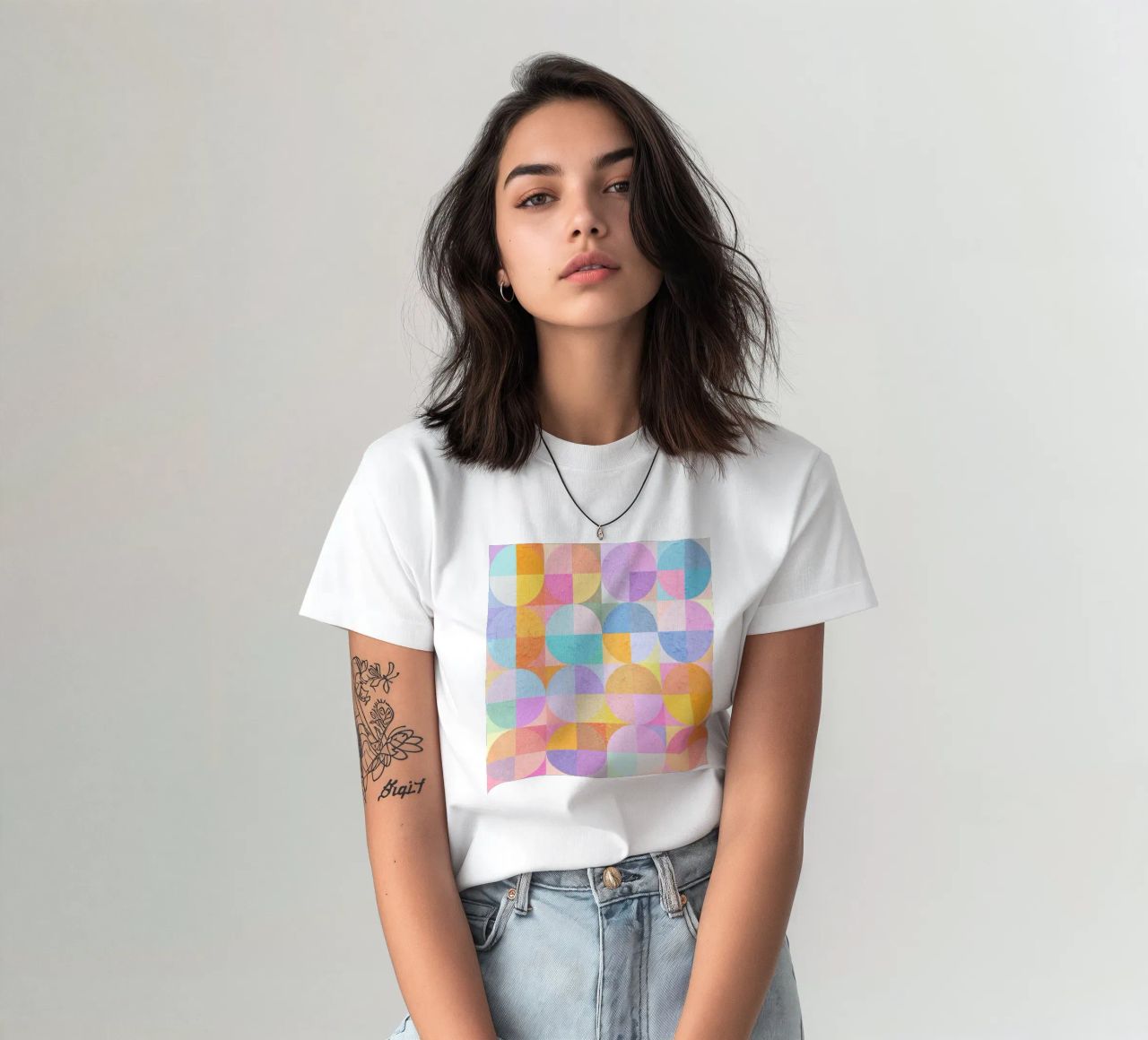 Abstract Circles t-shirt da lovely lines