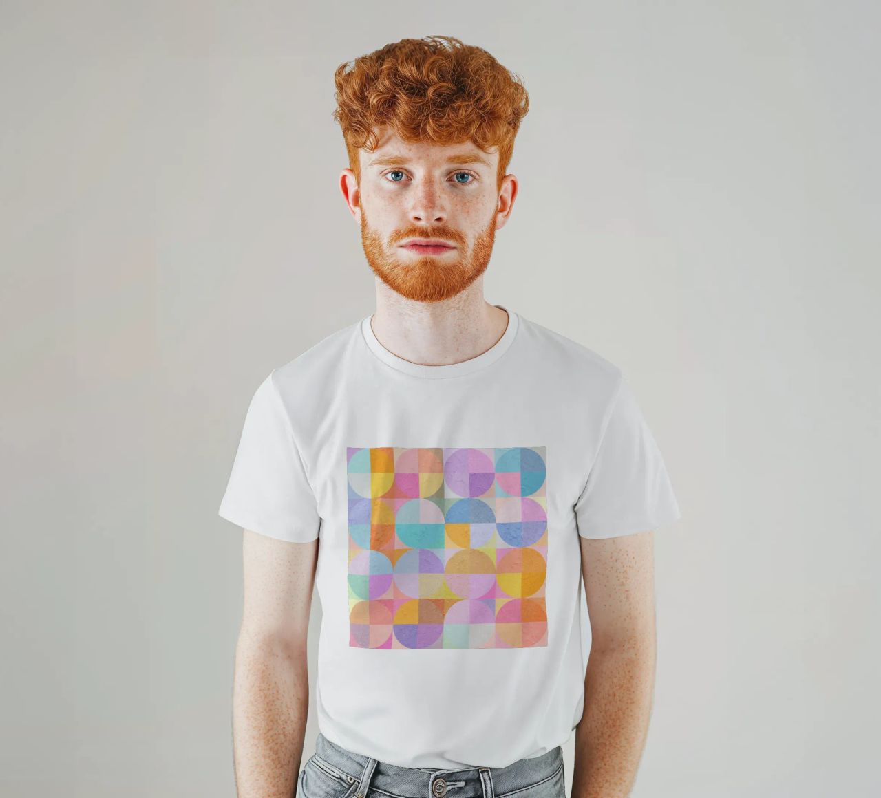 Abstract Circles t-shirt da lovely lines