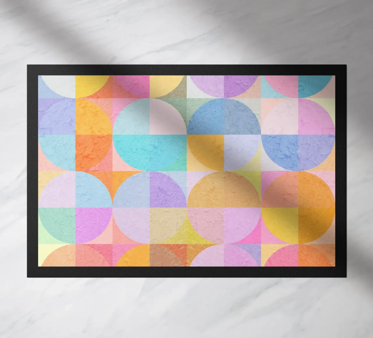 Abstract Circles doormat by lovely lines