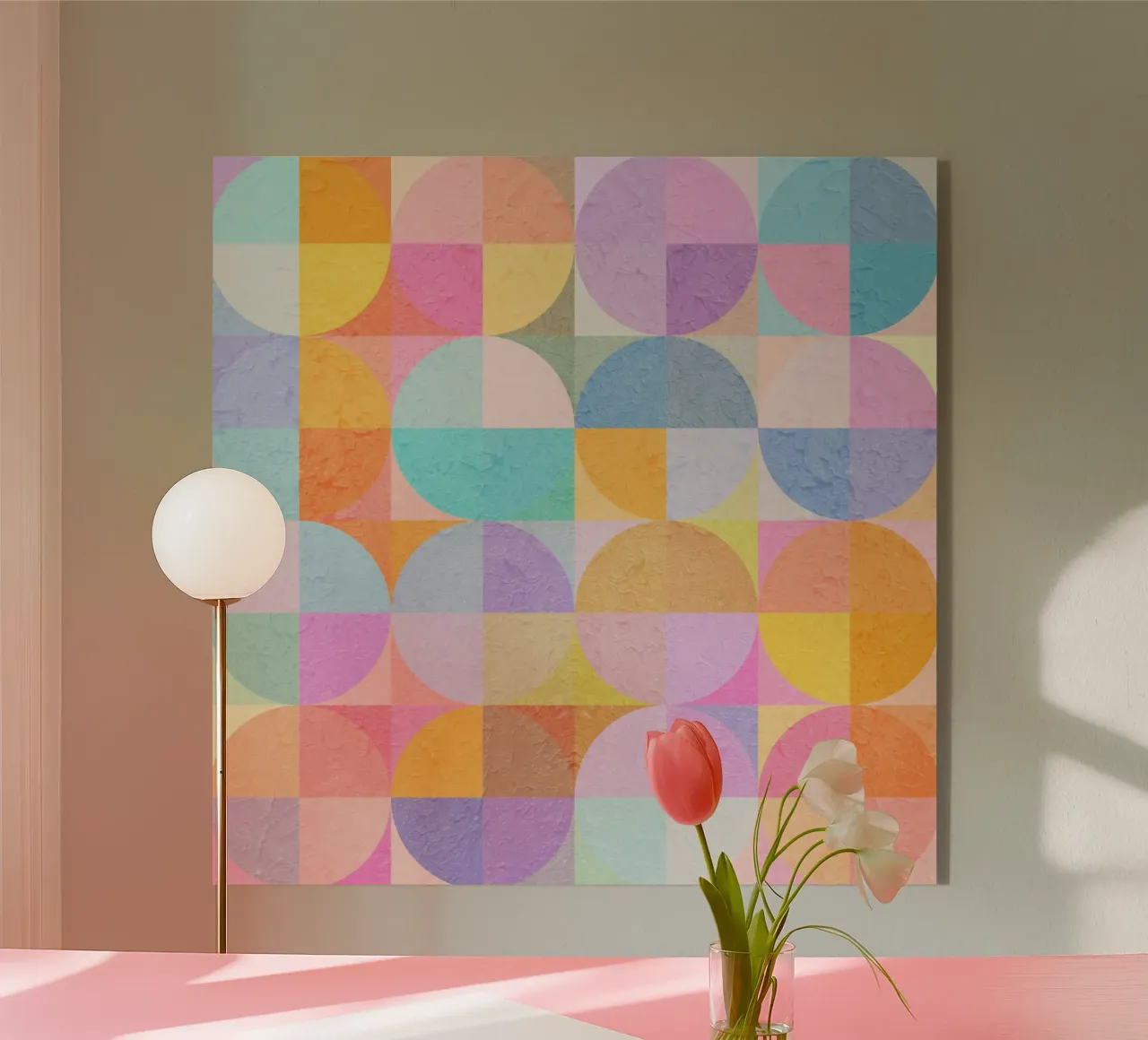 Abstract Circles metacrilato de lovely lines