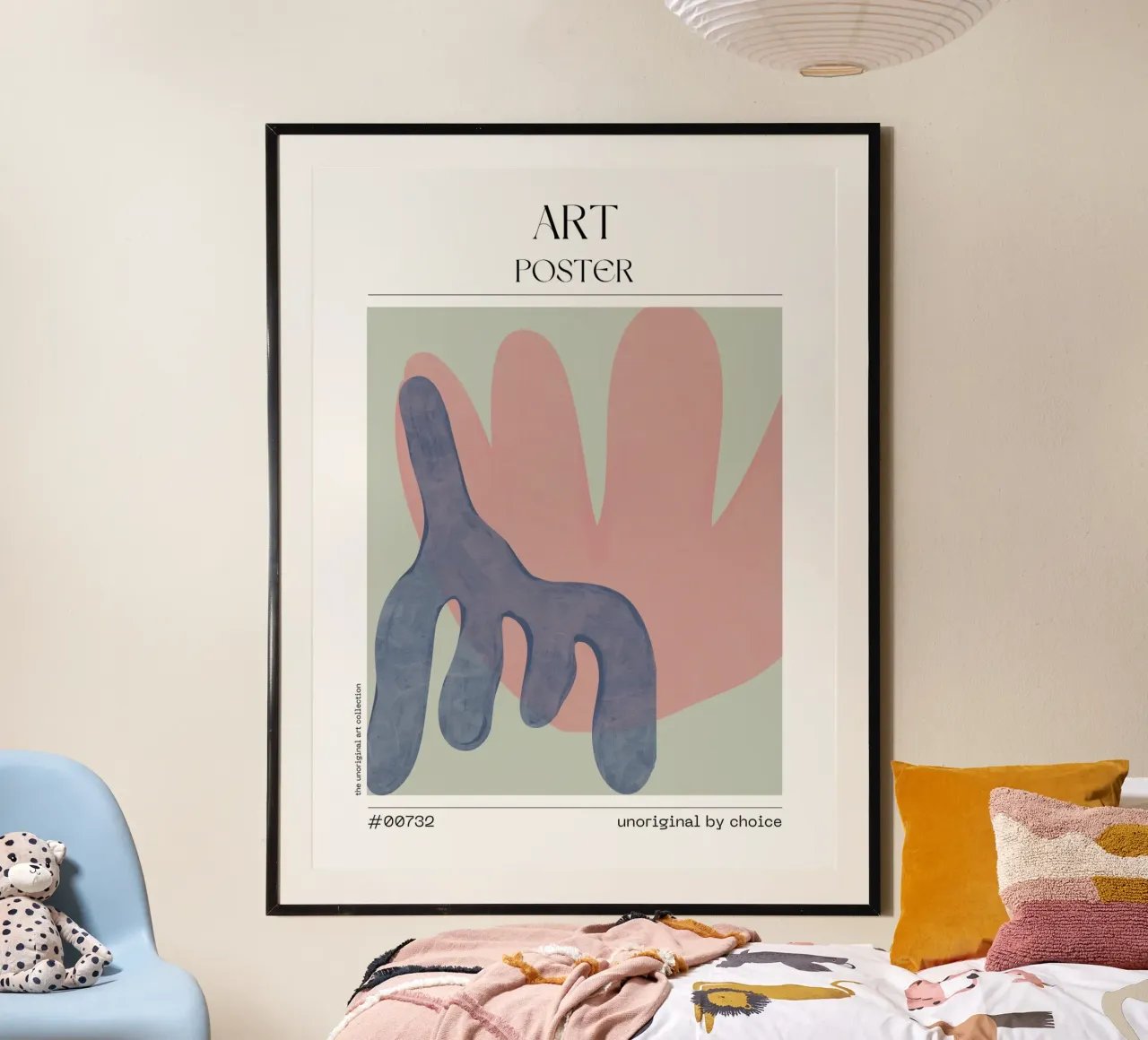 Playful Shape Poster in Pastels – No. 00732 poster con marco de plástico de Hightown Design