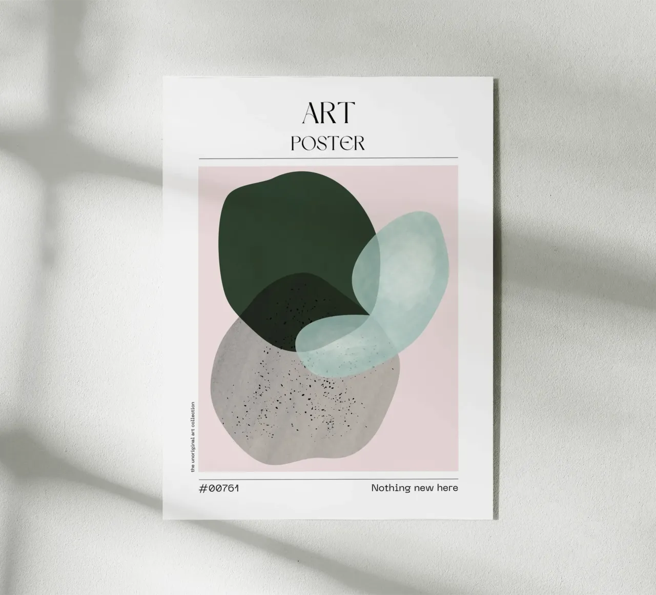 Green & Grey Blob Art – No. 00761 plexiglass da Hightown Design