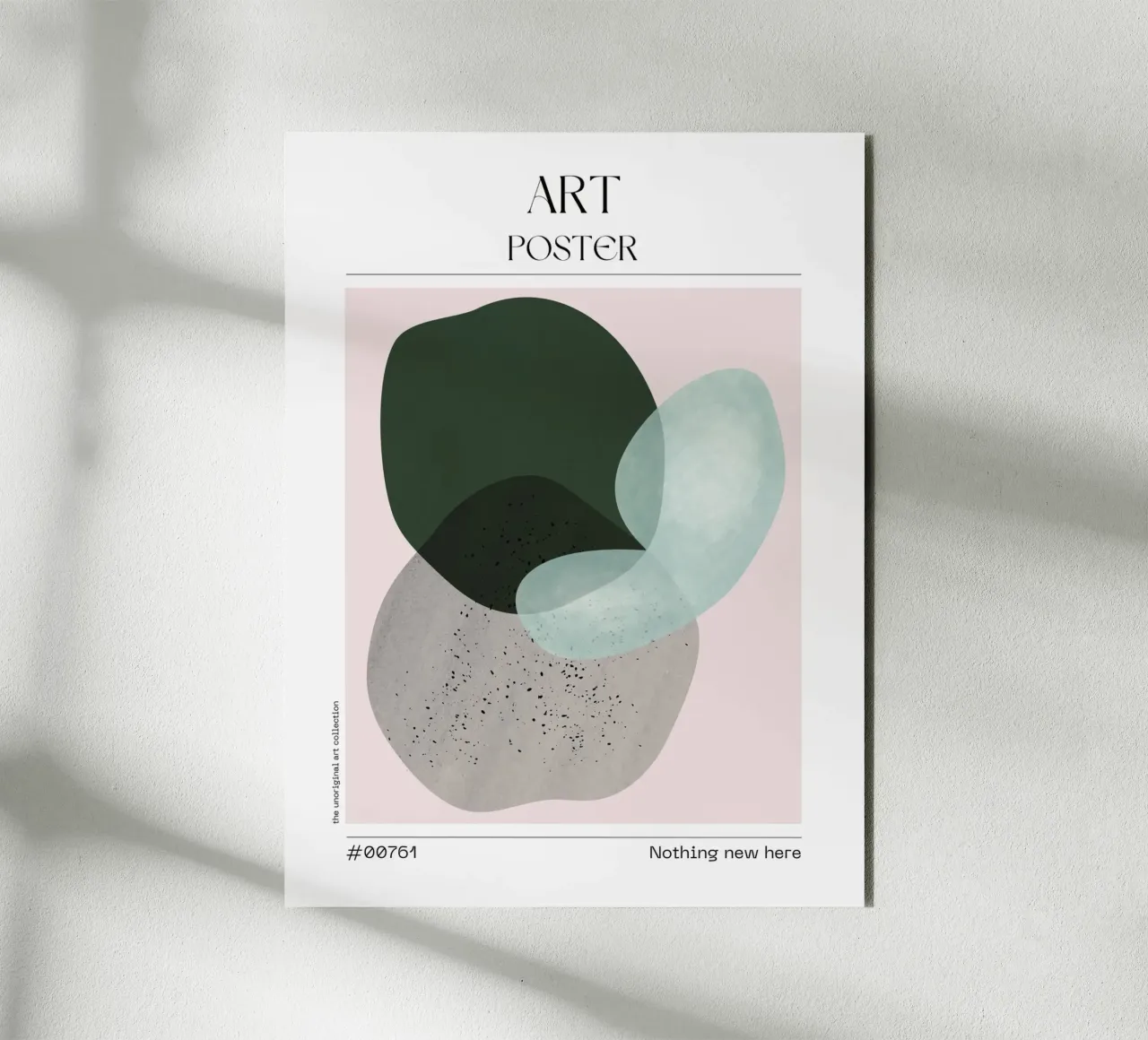 Green & Grey Blob Art – No. 00761 alluminio dibond da Hightown Design